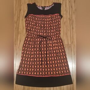 NWOT Enfocus Studio Geometric Black and Orange Dress